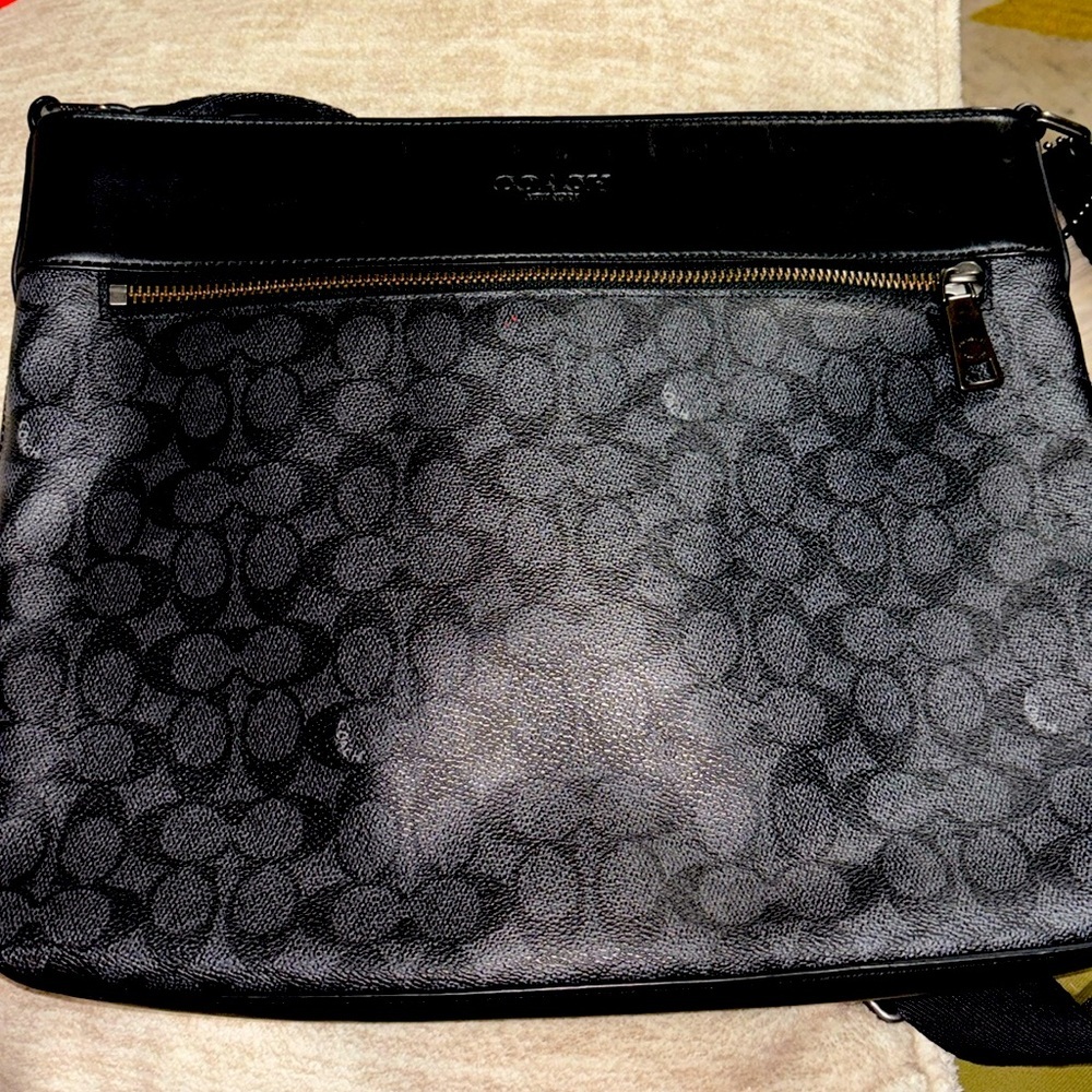Black Coach Signature Shoulder Bag